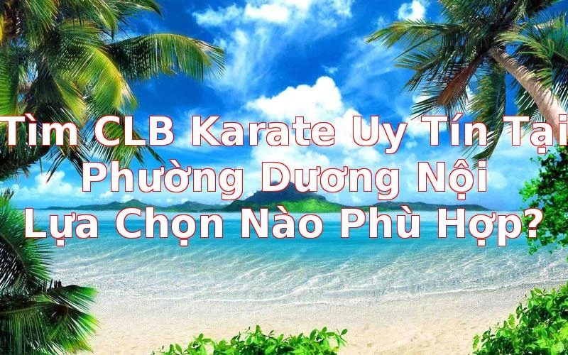 Tìm CLB Karate Uy Tín Tại Phường Dương Nội: Lựa Chọn Nào Phù Hợp?