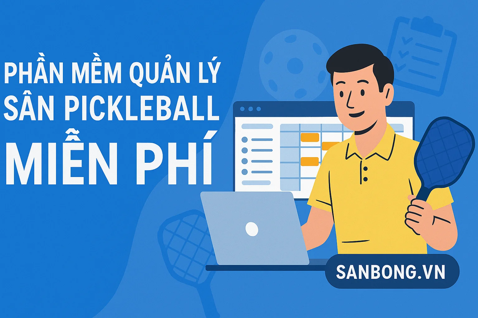 Phần mềm quản lý sân Pickleball miễn phí