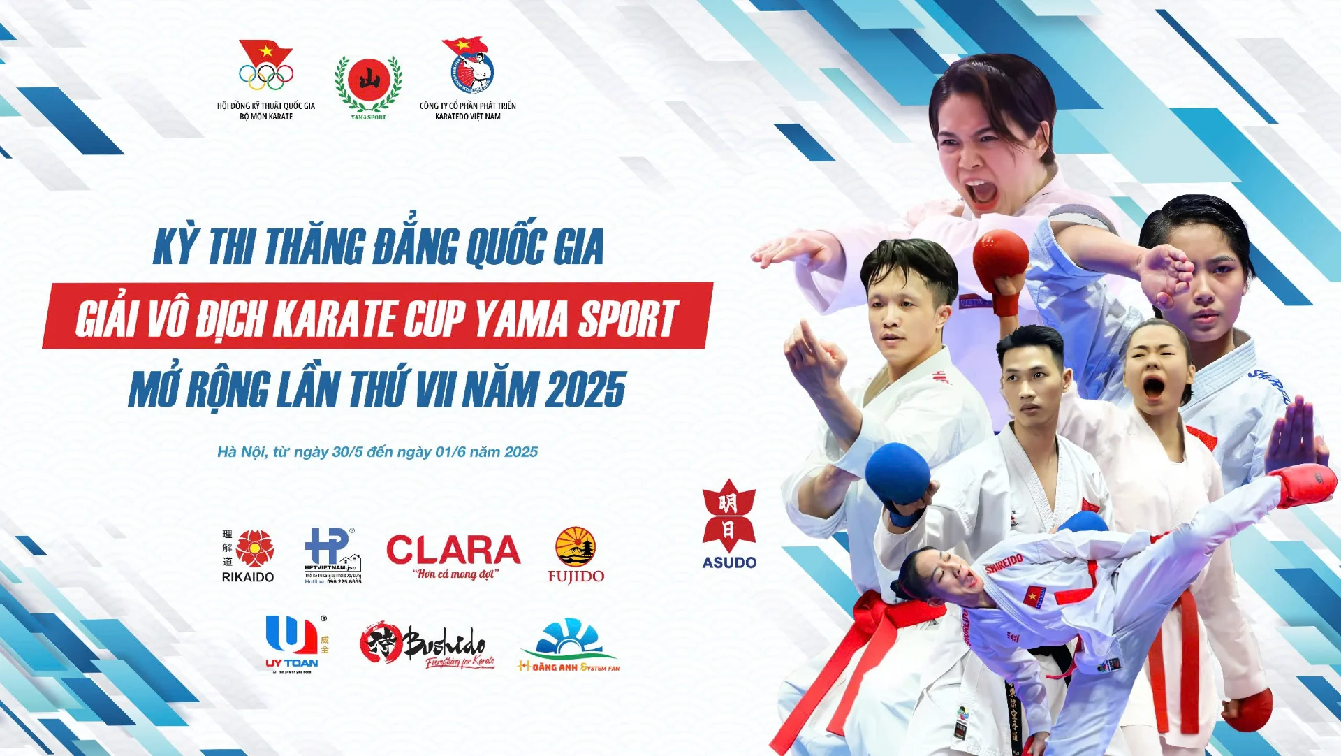KỲ THI THĂNG ĐẲNG QUỐC GIA & GIẢI VÔ ĐỊCH KARATE CUP YAMA SPORT MỞ RỘNG LẦN THỨ VII – 2025
